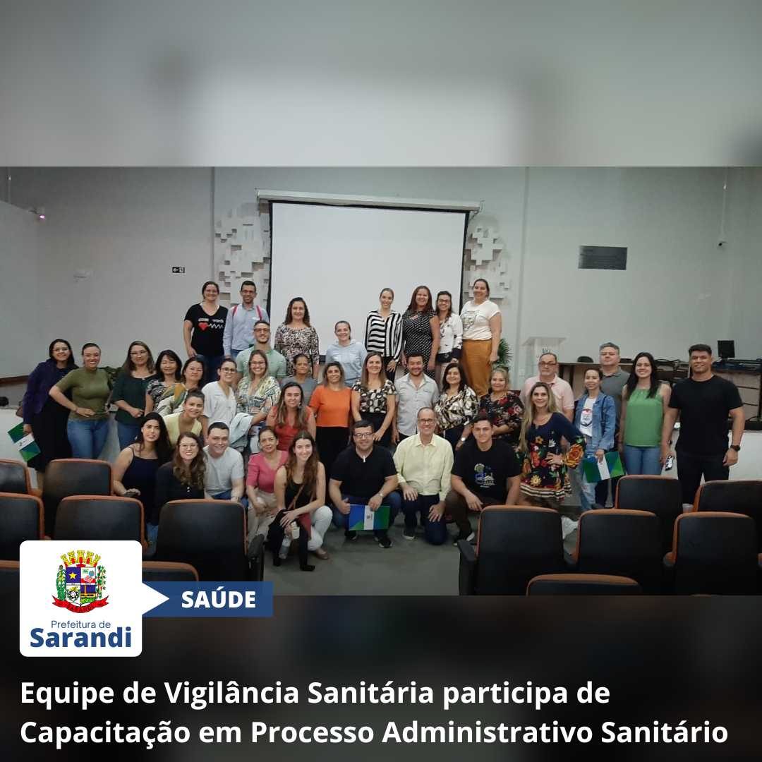 Equipe de Vigilância Sanitária participa de Capacitação em Processo Administrativo Sanitário